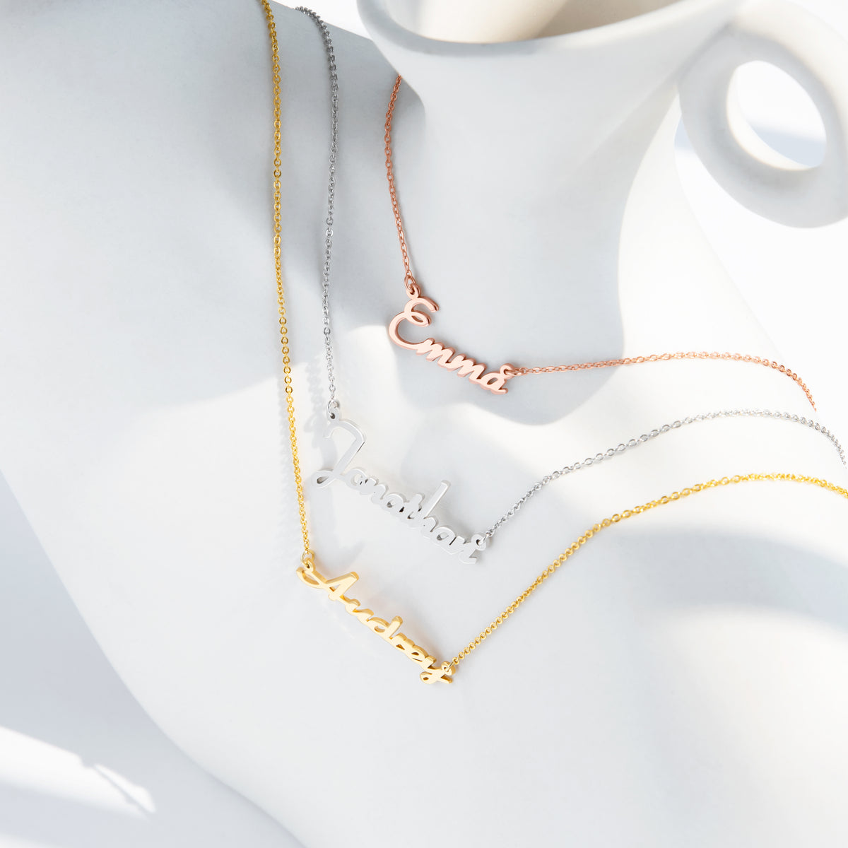 Script Name Necklace .925 Sterling Silver