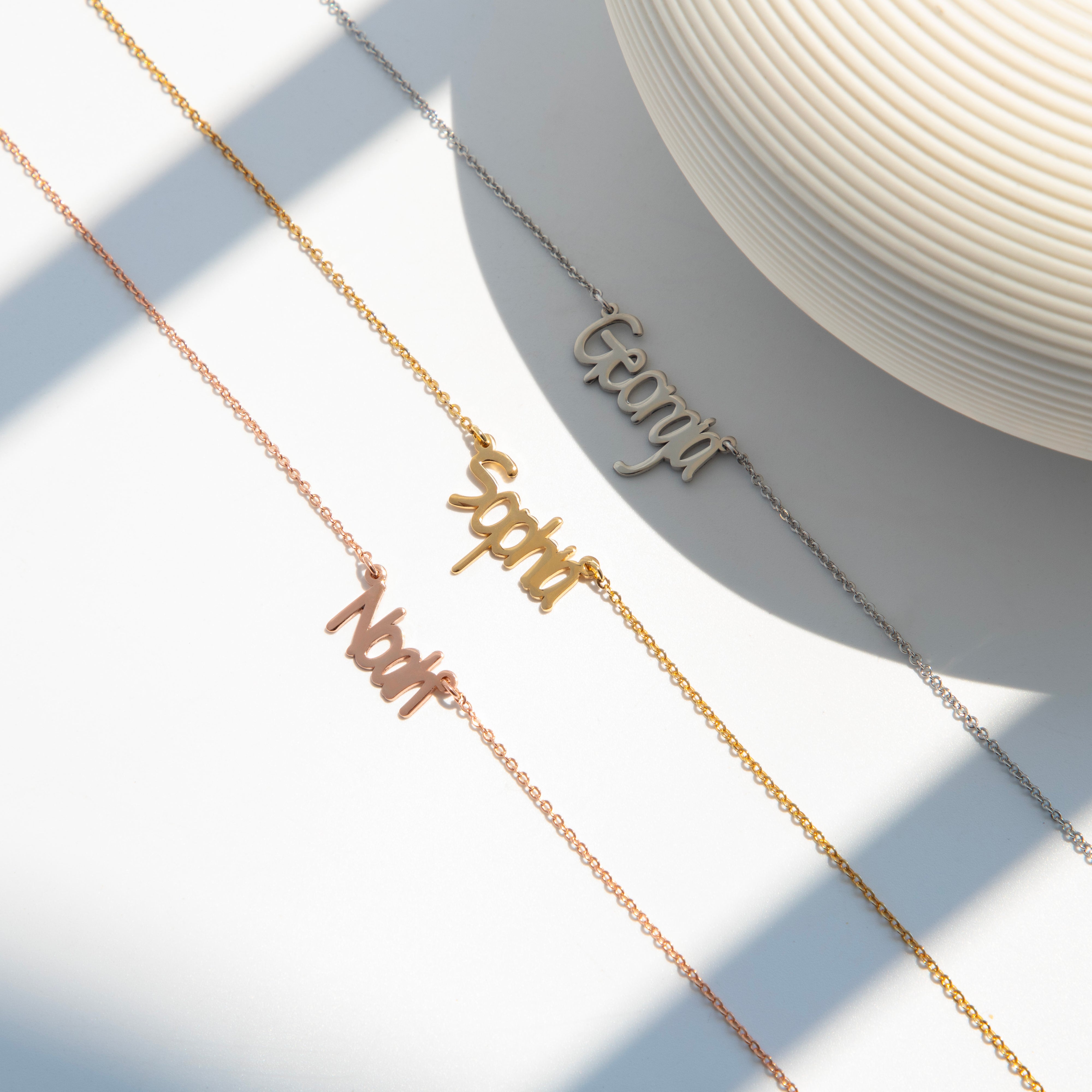 Bold Name Necklace – Statement Personalized Jewelry- NC2