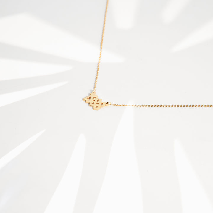 Custom Year Necklace – Personalized 14K Gold Year Pendant, Dainty Birthday Gift for Her- NC6