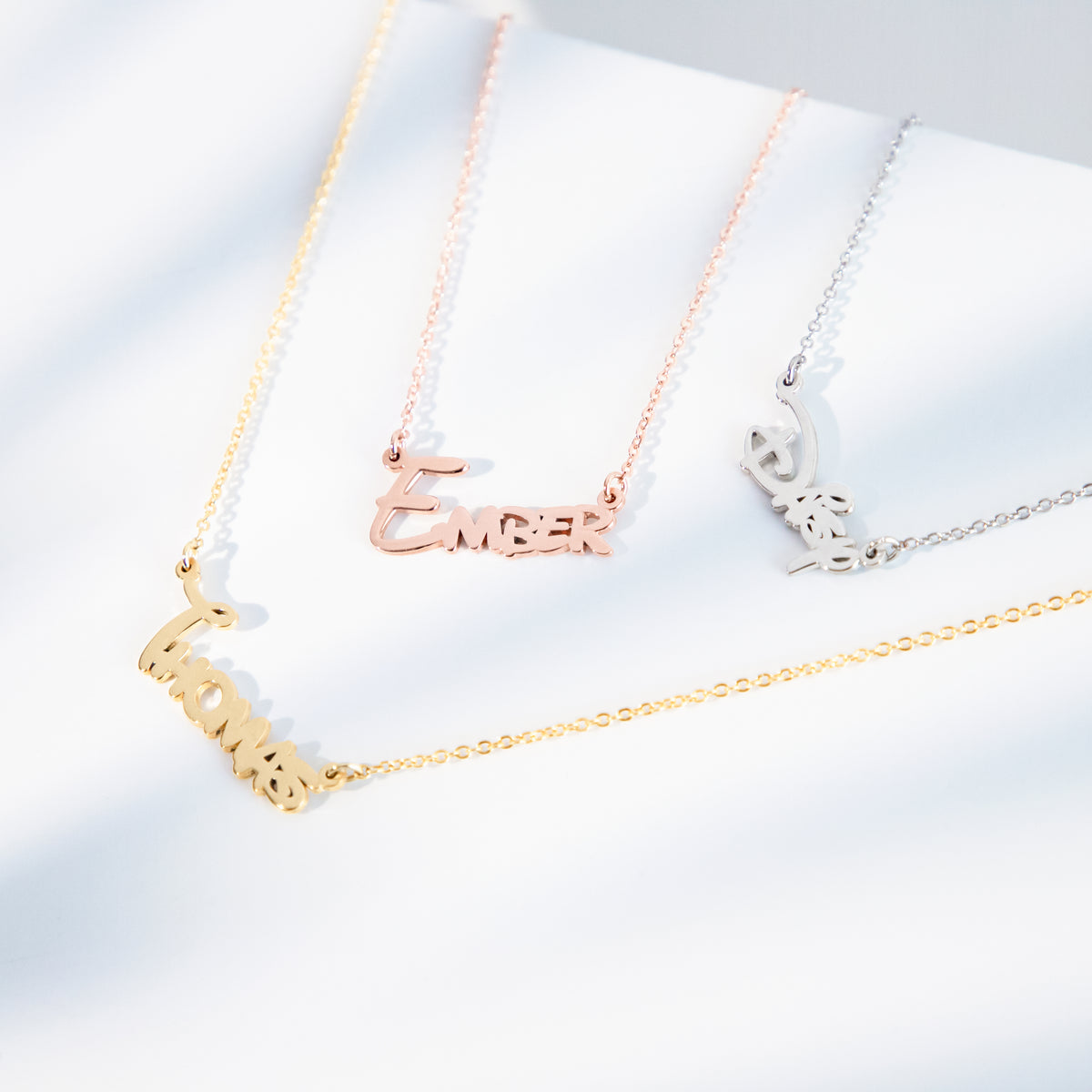 Enchanted Script Name Necklace .925 Sterling Silver