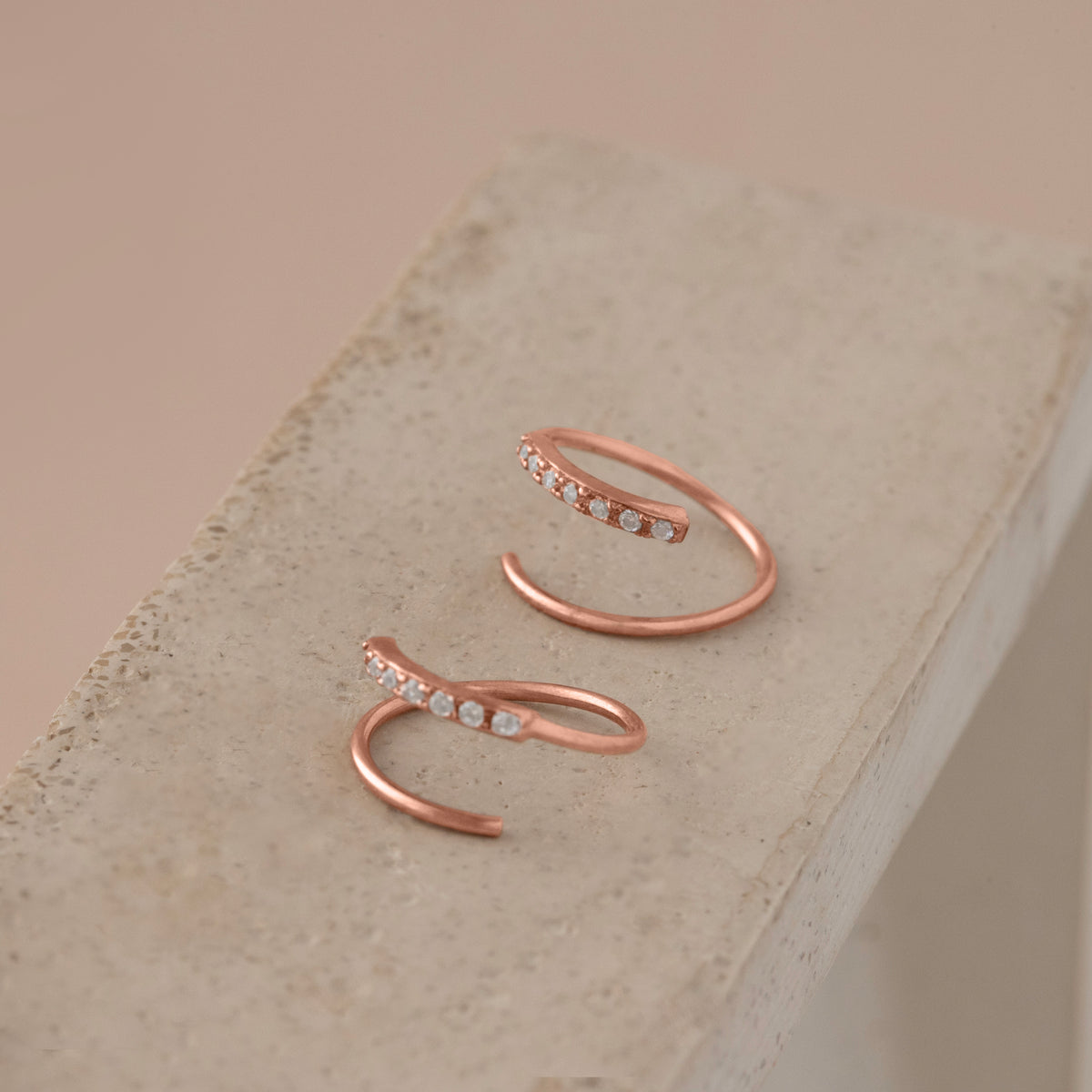 Open Huggie Hoop Earrings – Minimalist Everyday Hoops