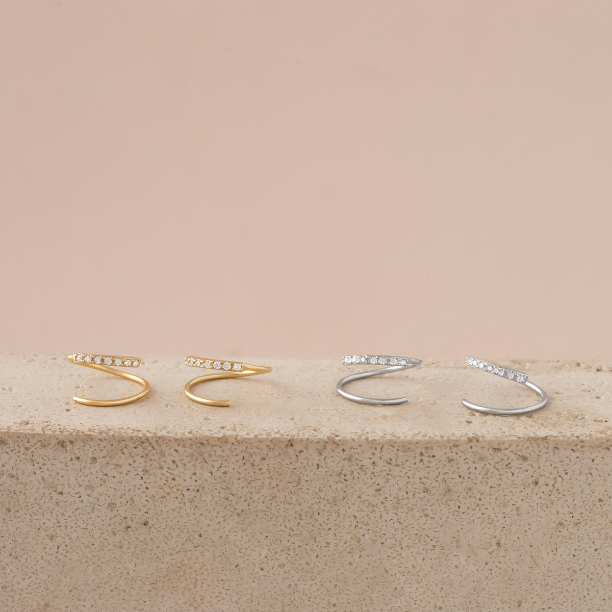 Open Huggie Hoop Earrings – Minimalist Everyday Hoops