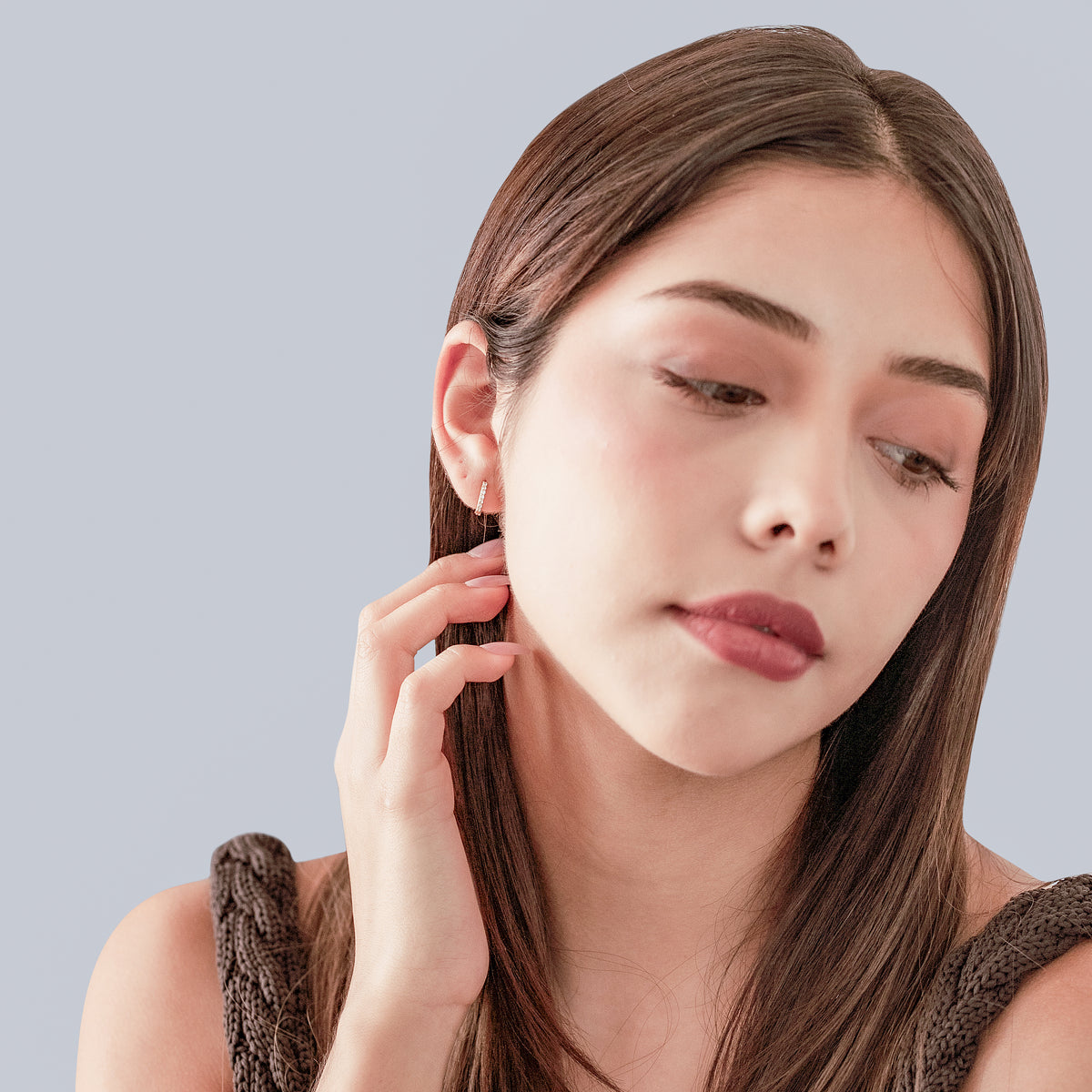 Sterling Silver Thin Hoop Earrings