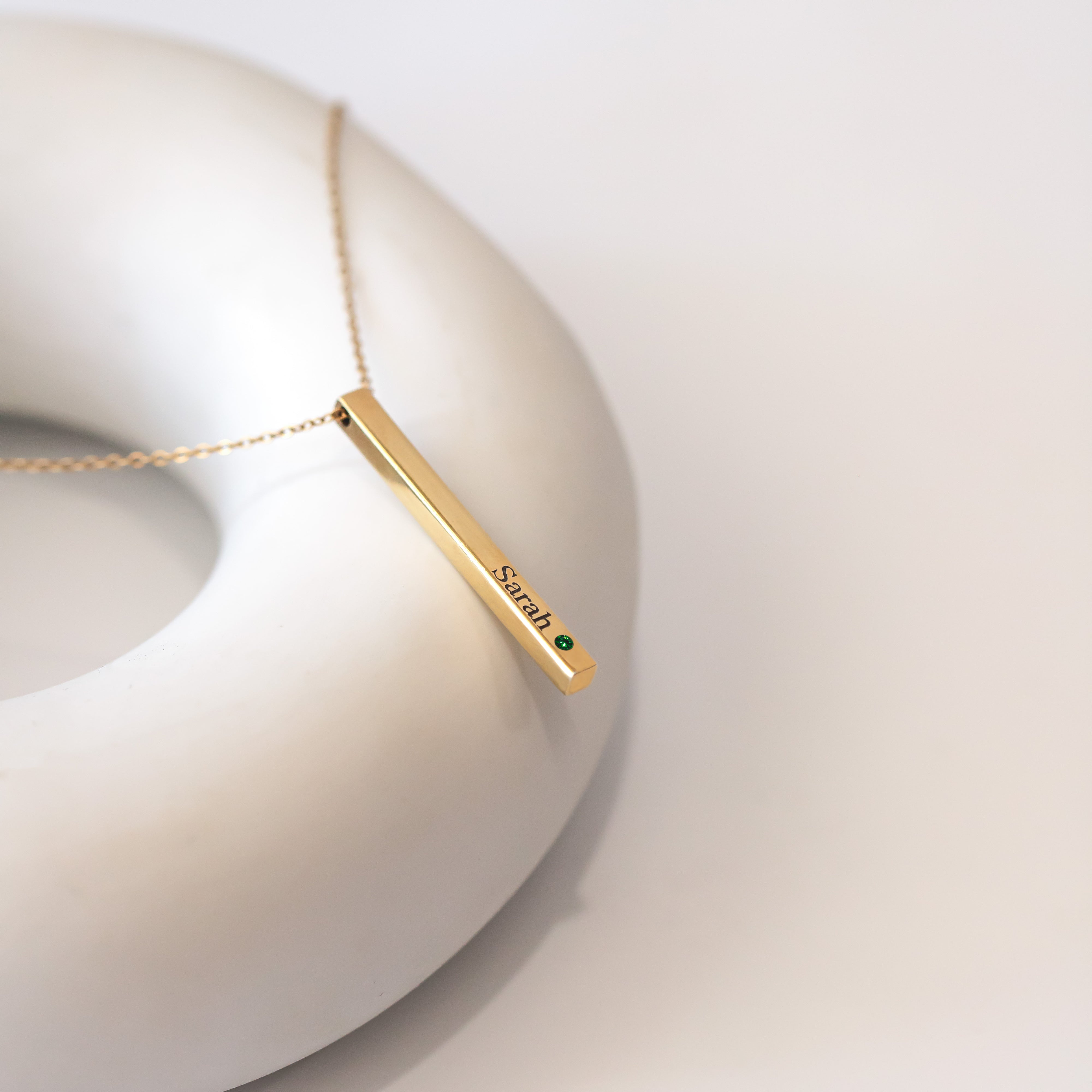 Personalized 4-Sided Bar Necklace