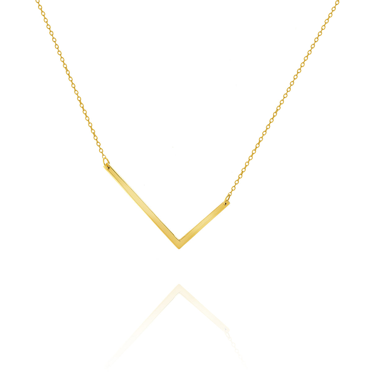 Sideways Initial Necklace – Large Letter Personalized