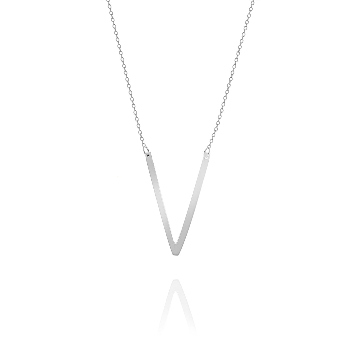 Sideways Initial Necklace – Large Letter Personalized
