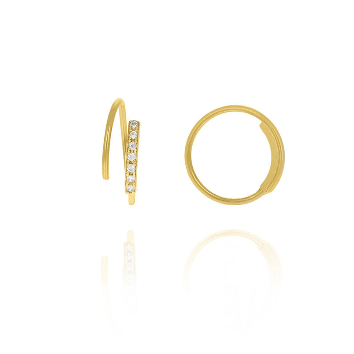 Open Huggie Hoop Earrings- S128