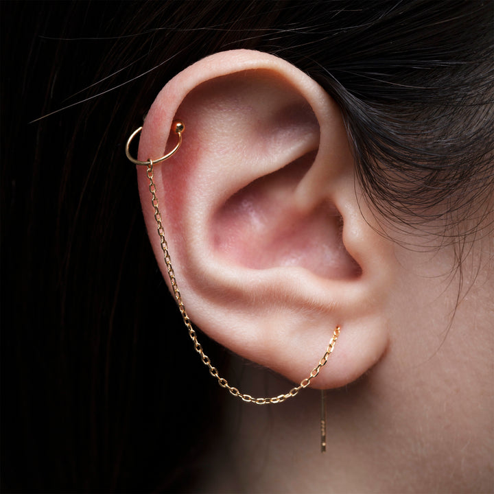 Ear Cuff Chain Earrings
