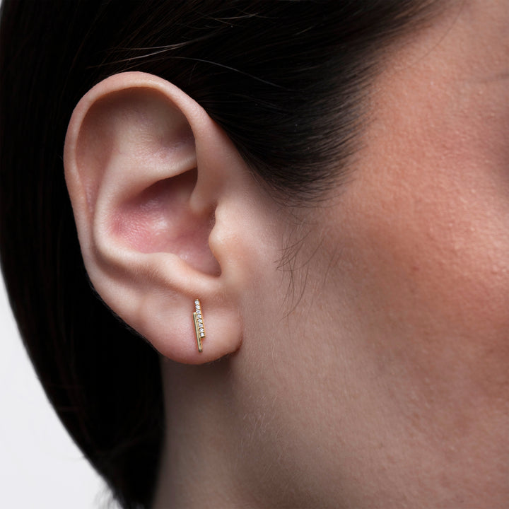 Dainty Crystal Stud Earrings- S007