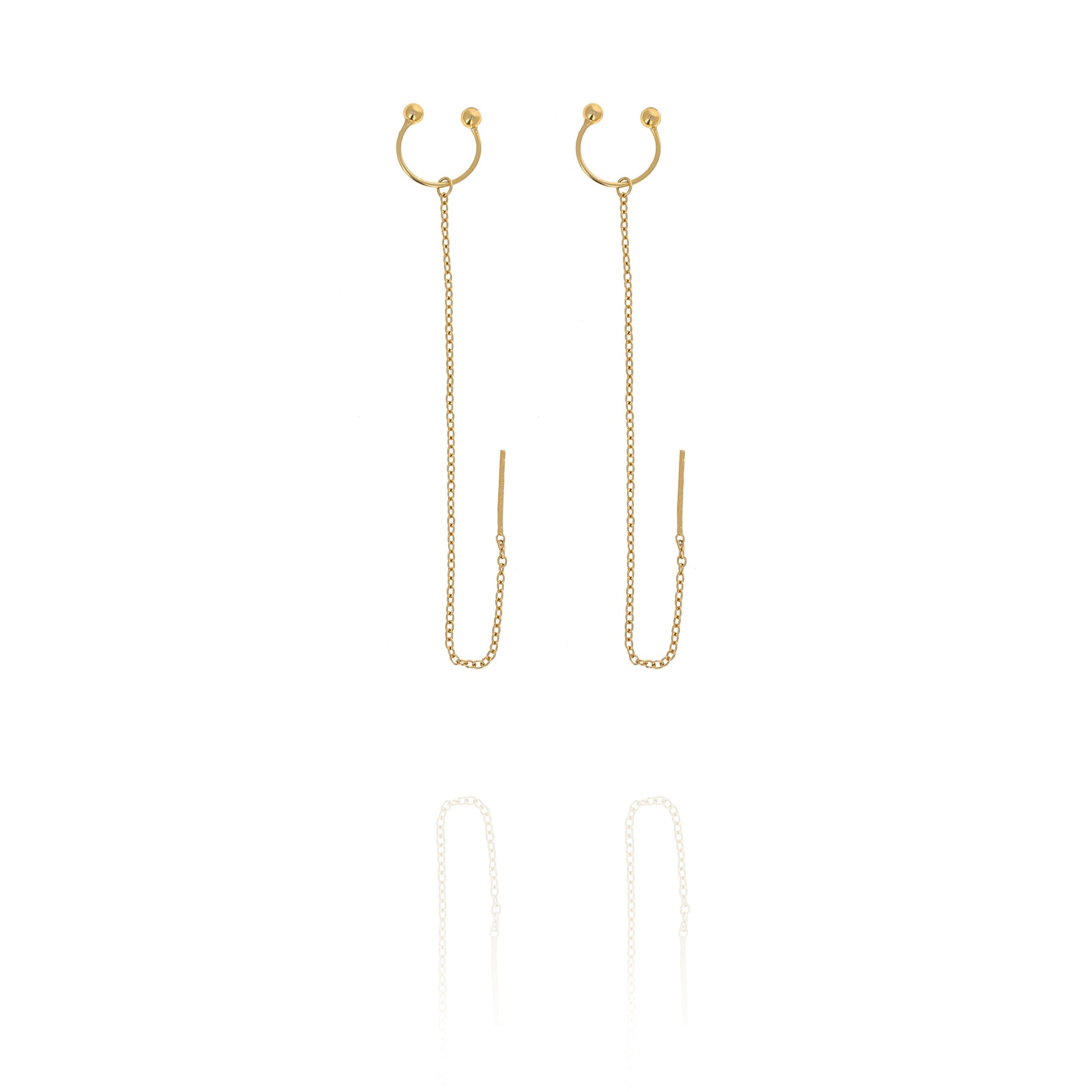 Ear Cuff Chain Earrings