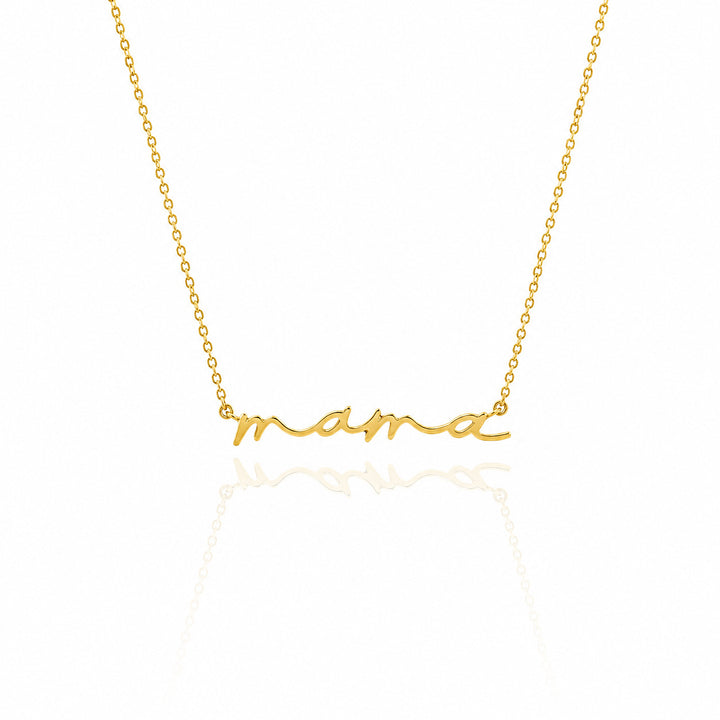 Mama Script Necklace .925 Sterling Silver