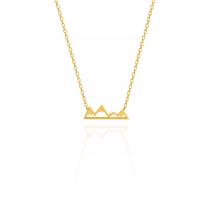 Mountain Charm Necklace in Gold, Silver, or Rose Gold
