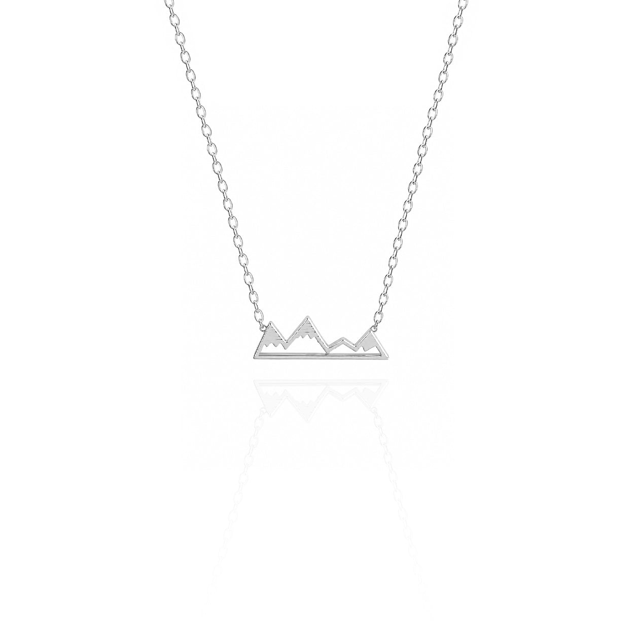 Mountain Charm Necklace in Gold, Silver, or Rose Gold