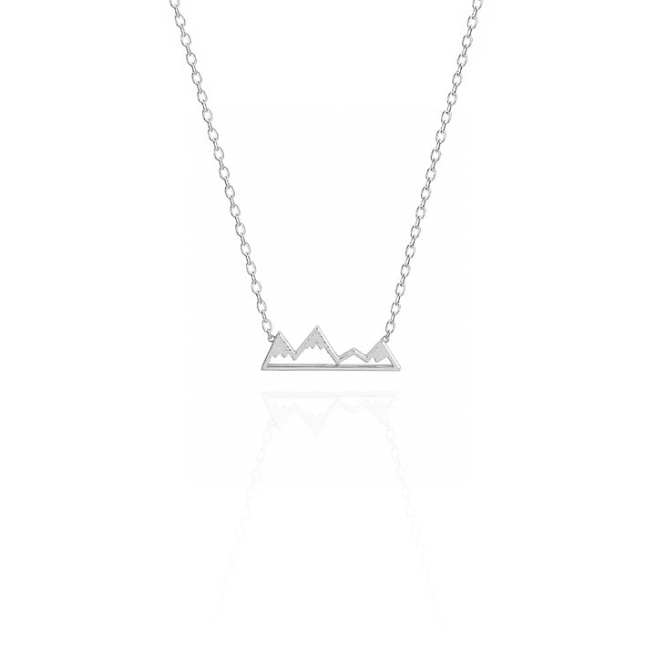 Mountain Charm Necklace in Gold, Silver, or Rose Gold
