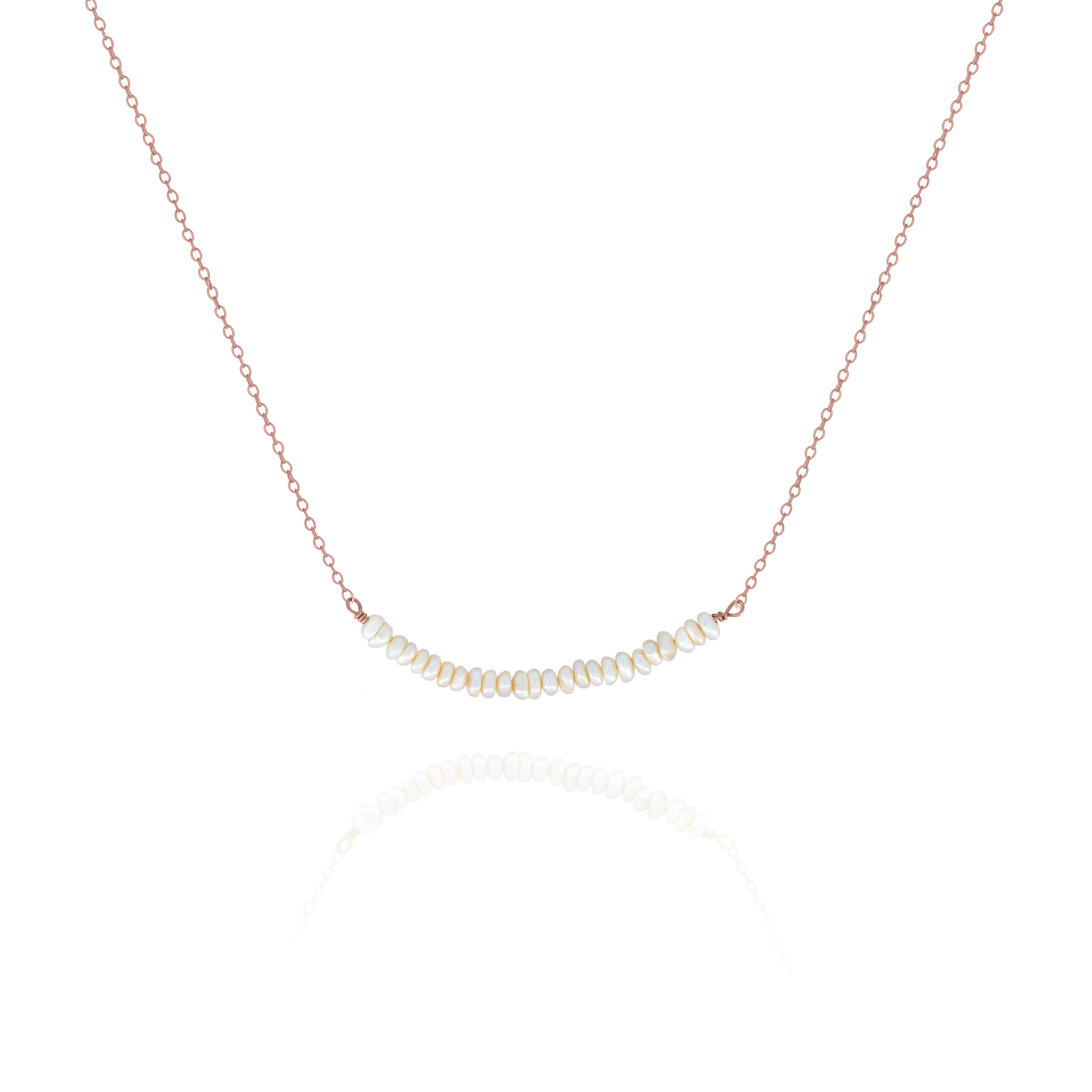 Tiny White Freshwater Pearl Necklace