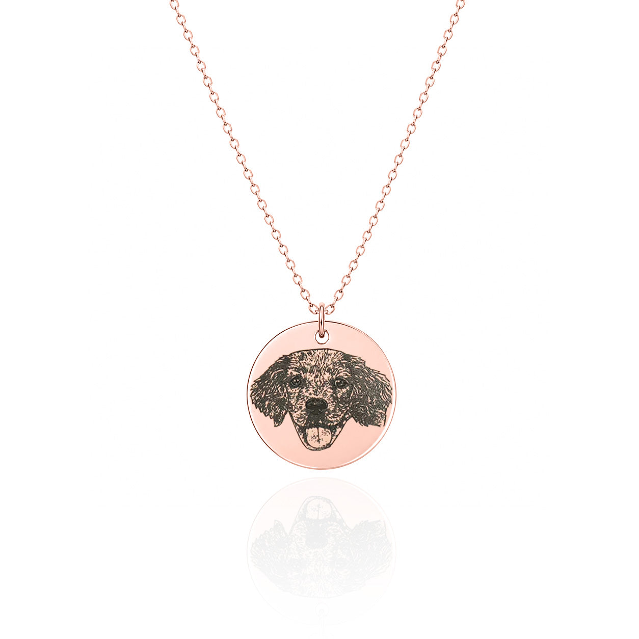 Custom Pet Portrait Necklace .925 Sterling Silver