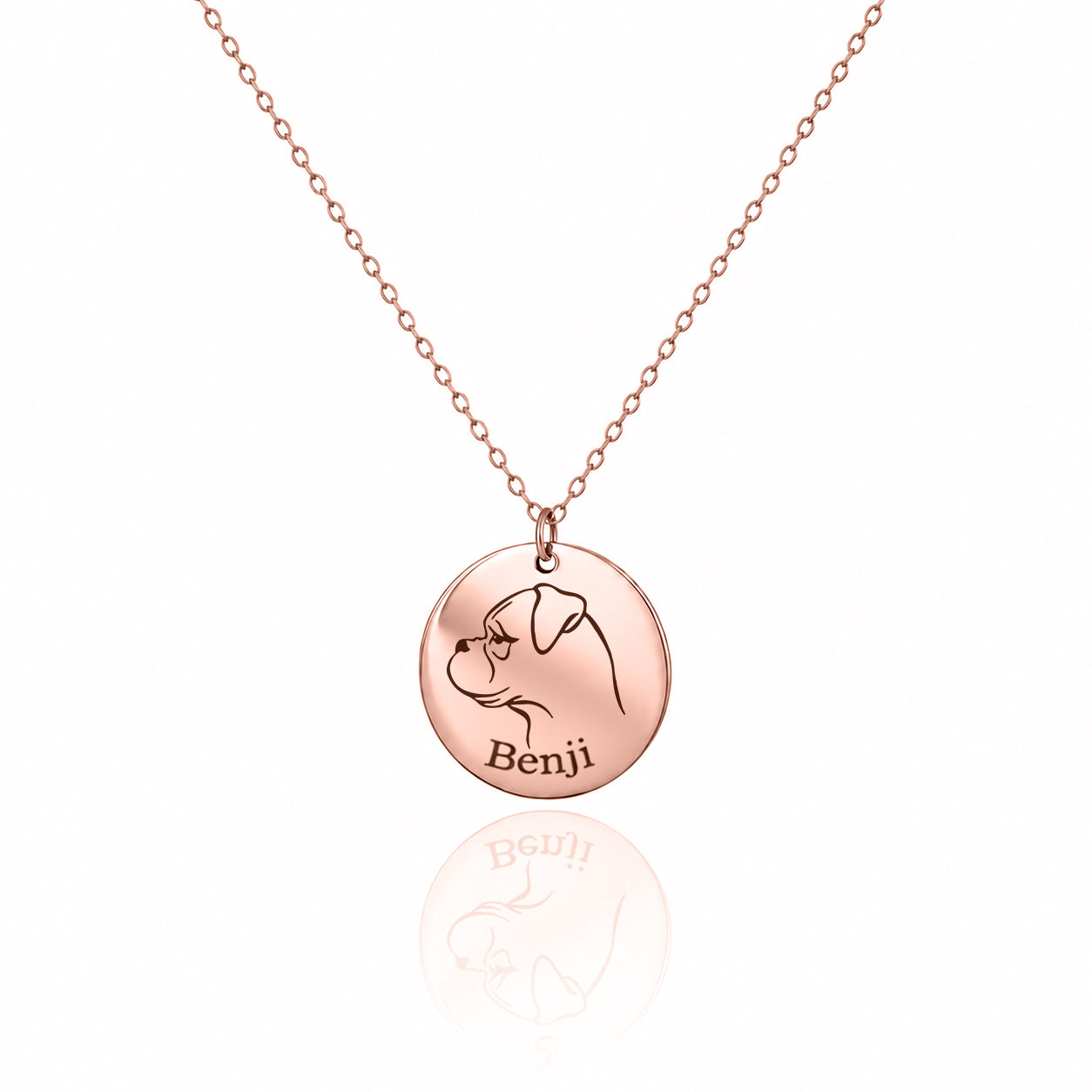 Dog Breed Necklace – Personalized Pet Silhouette Jewelry Gift