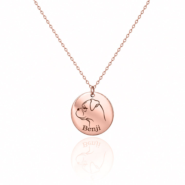 Dog Breed Necklace – Personalized Pet Silhouette Jewelry Gift