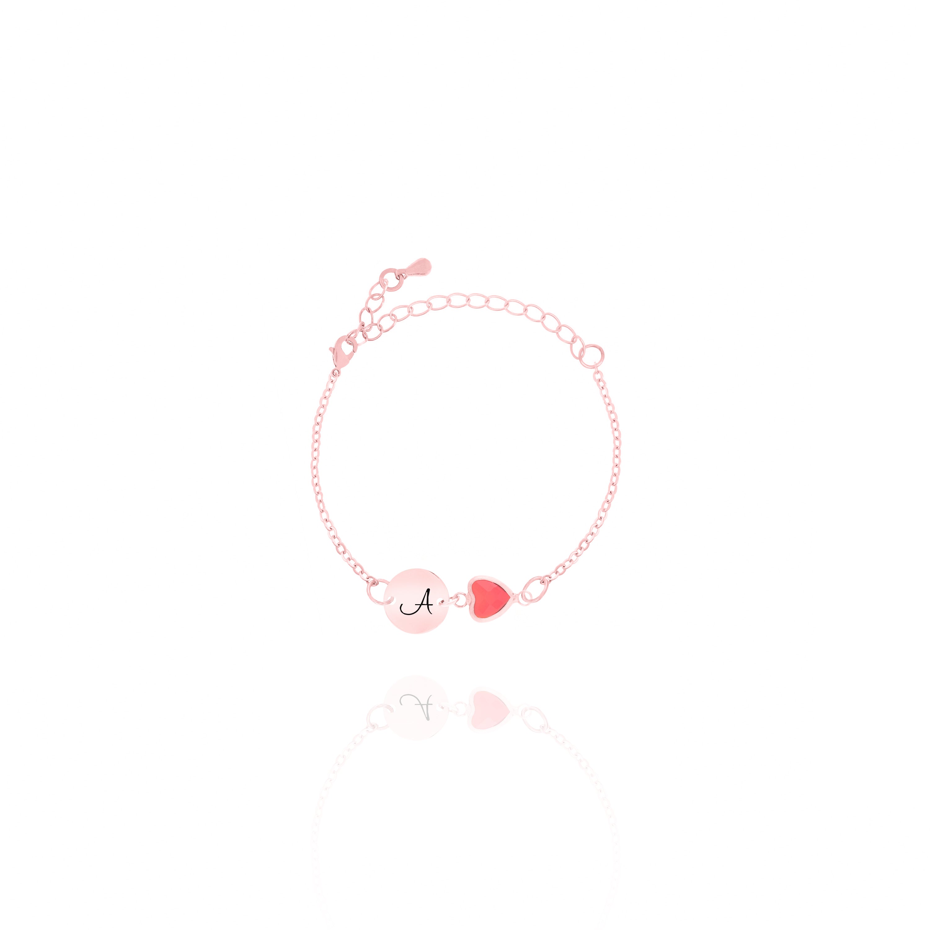 Personalized Initial & Birthstone Bracelet – Custom Gift for Women, Mom, or Sister
