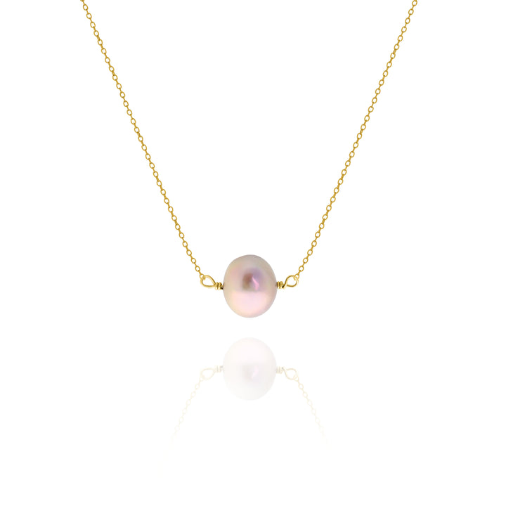 Elegant Lavender Freshwater Pearl Necklace – Dainty Minimalist Jewelry for Bridesmaids & Daily Wear