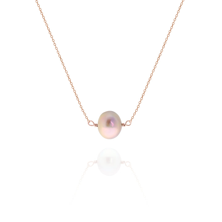 Elegant Lavender Freshwater Pearl Necklace – Dainty Minimalist Jewelry for Bridesmaids & Daily Wear