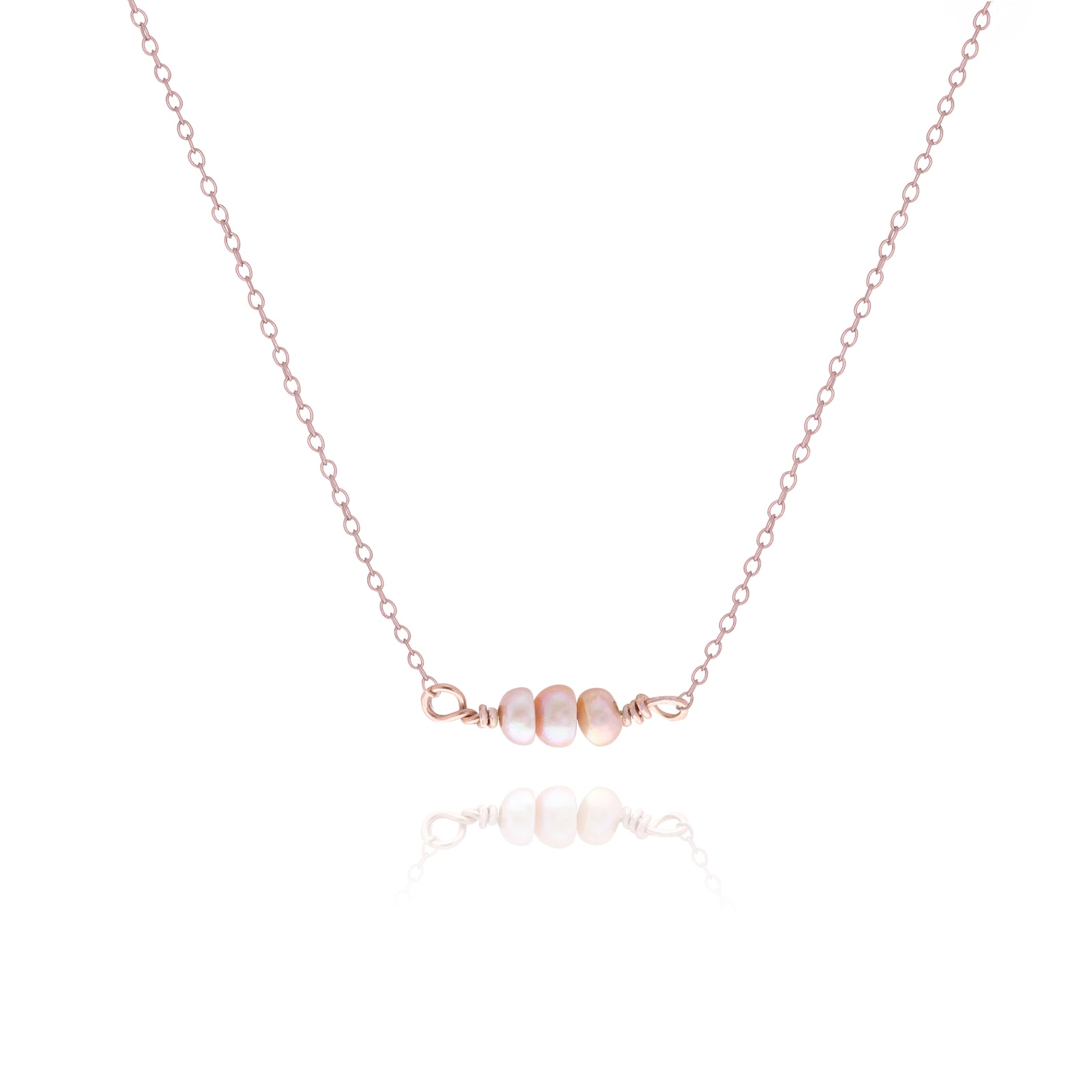Lavender Freshwater Pearl Necklace in Sterling Silver