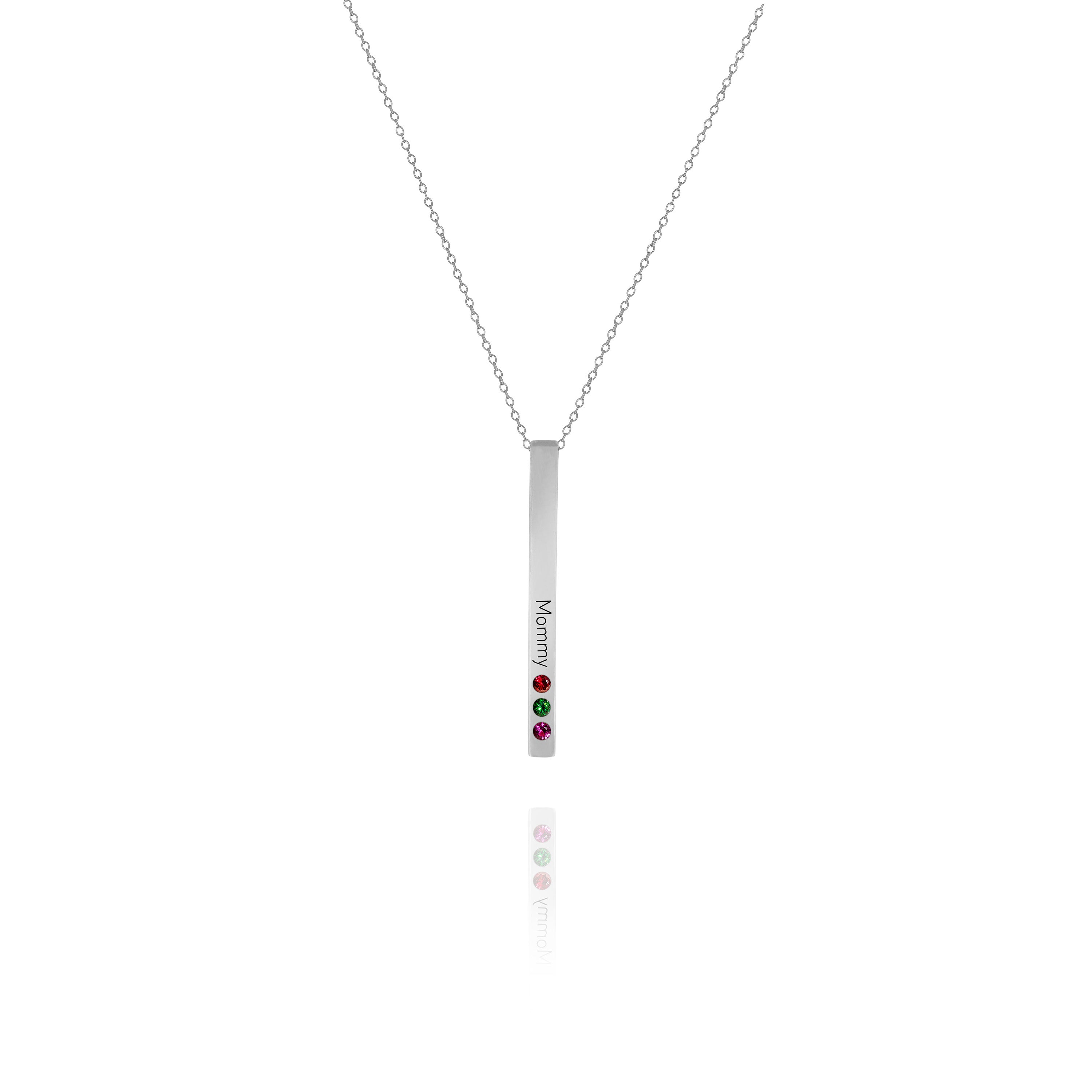 Personalized 4-Sided Bar Necklace