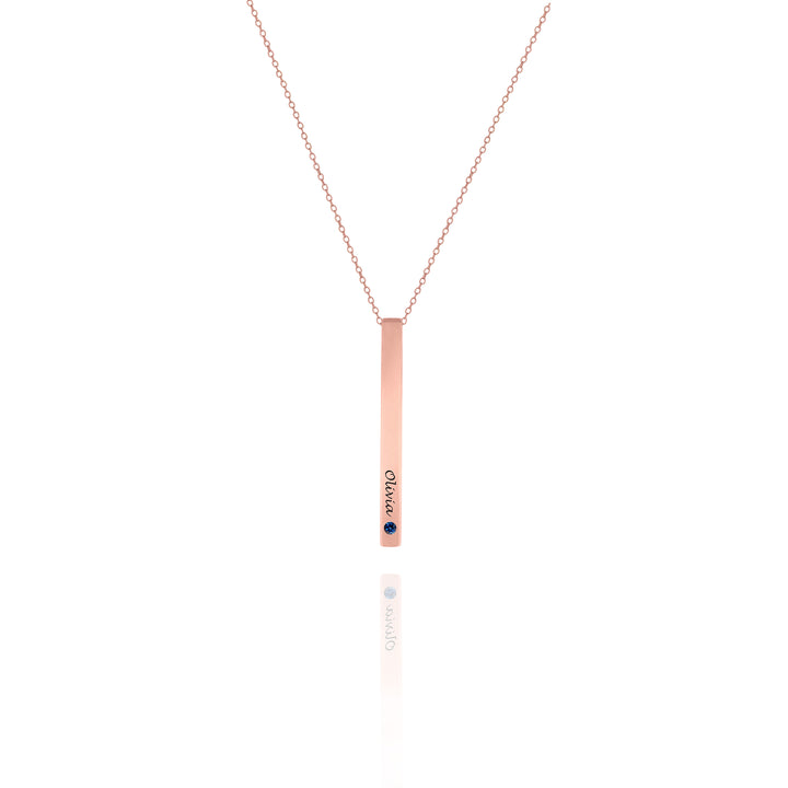 Personalized 4-Sided Bar Necklace