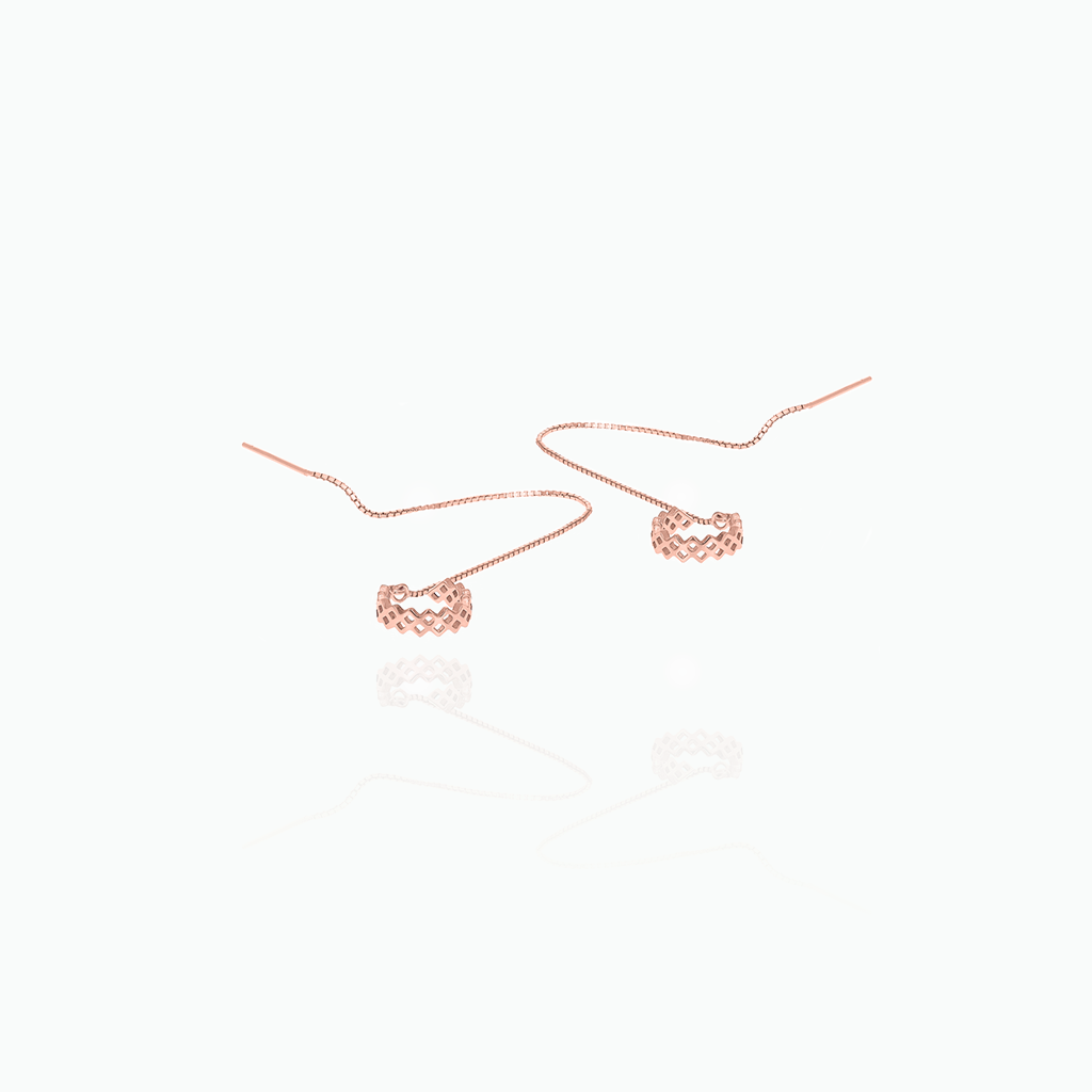 Sterling Silver Chain Ear Cuff Earrings