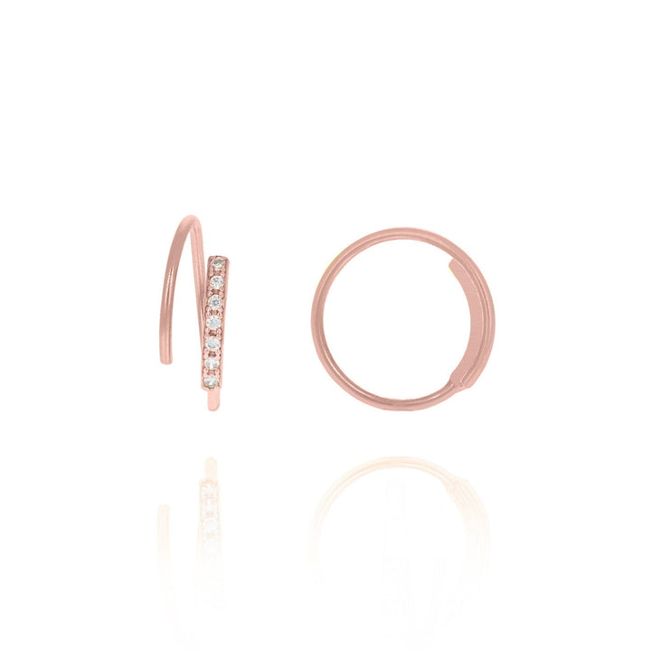 Open Huggie Hoop Earrings- S128