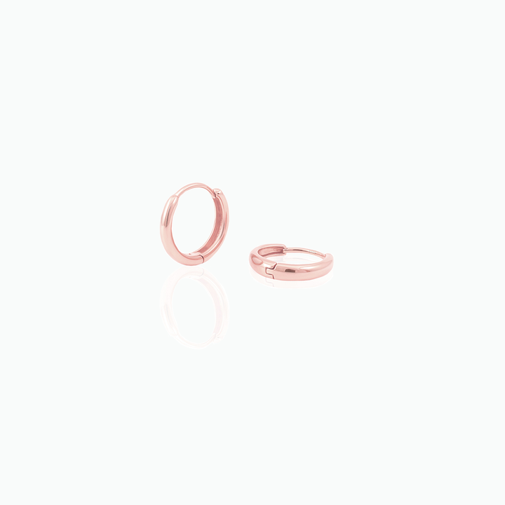 Hinged Huggie Earrings – Minimalist Sterling Silver Hoops, Lightweight Gift for Her- S070