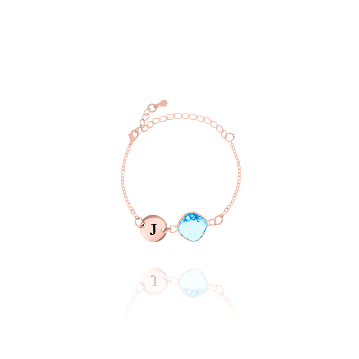 Birthstone & Initial Bracelet – Dainty Personalized Jewelry