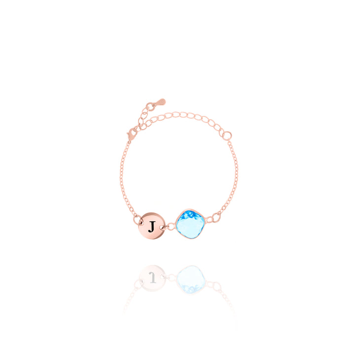 Personalized Birthstone & Initial Bracelet