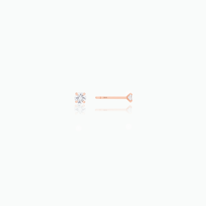 Tiny CZ Diamond Stud Earrings- S139