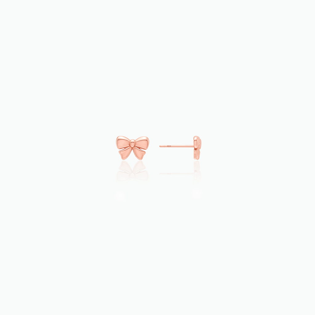 Sterling Silver Bow Stud Earrings