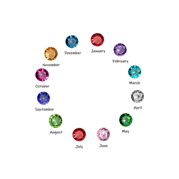 Personalized Round Birthstone Necklace