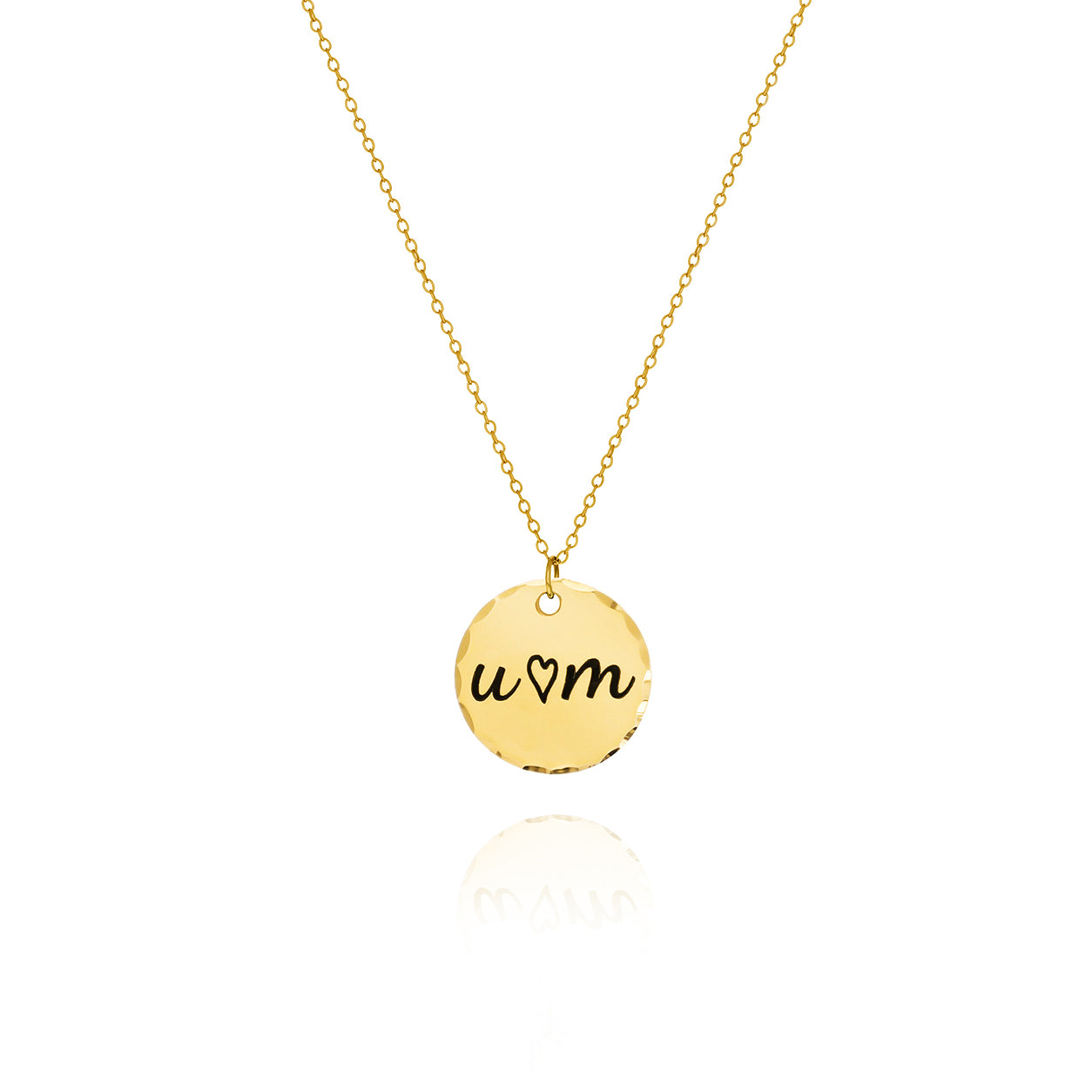 Disc Necklace – Hammered Edge Personalized
