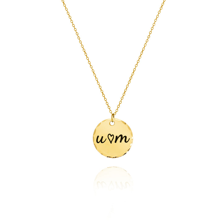 Disc Necklace – Hammered Edge Personalized