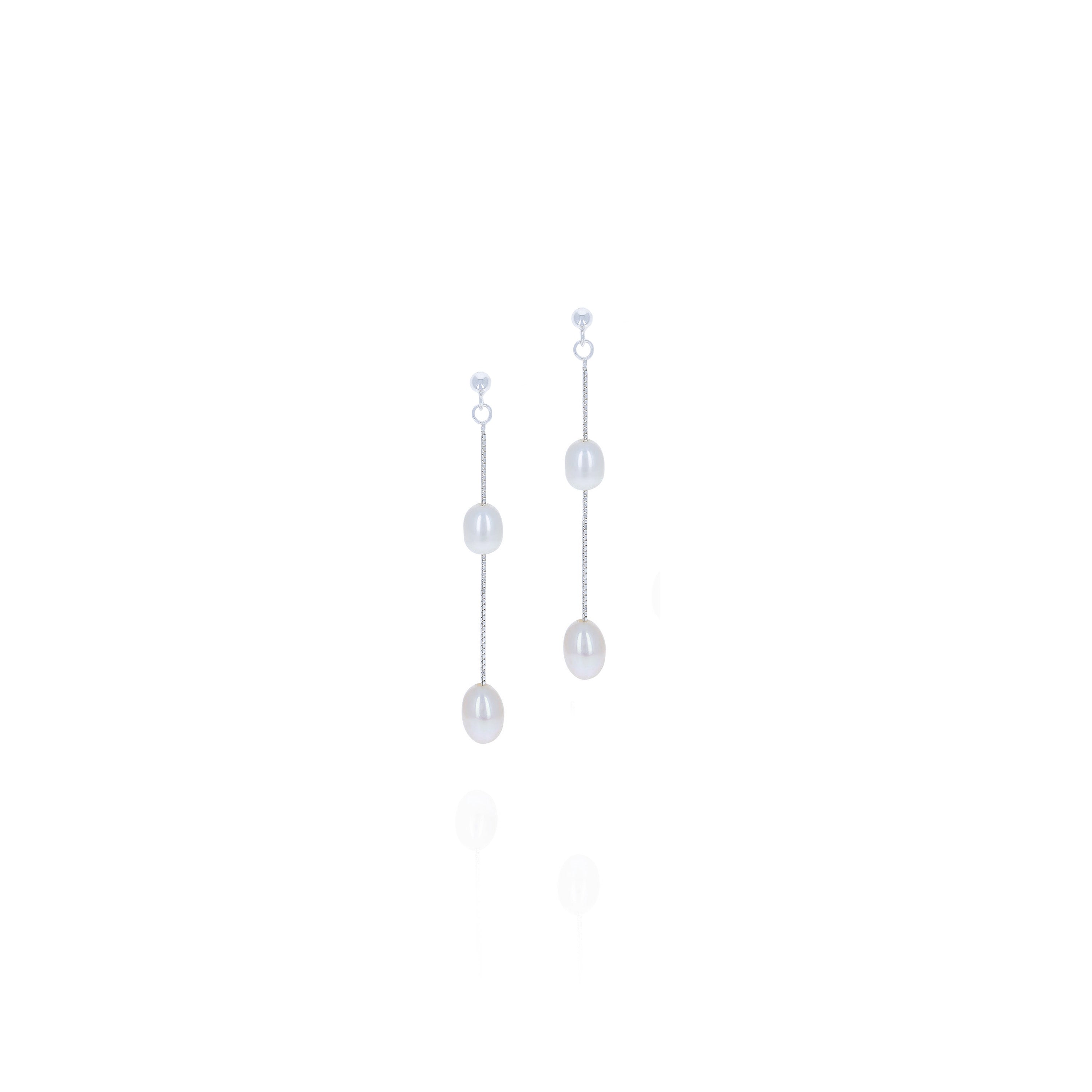 Freshwater Pearl Dangle Earrings- S117