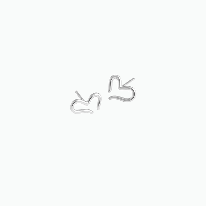 Minimalist Heart Stud Earrings – Sterling Silver Everyday Jewelry, Gift for Her- S065