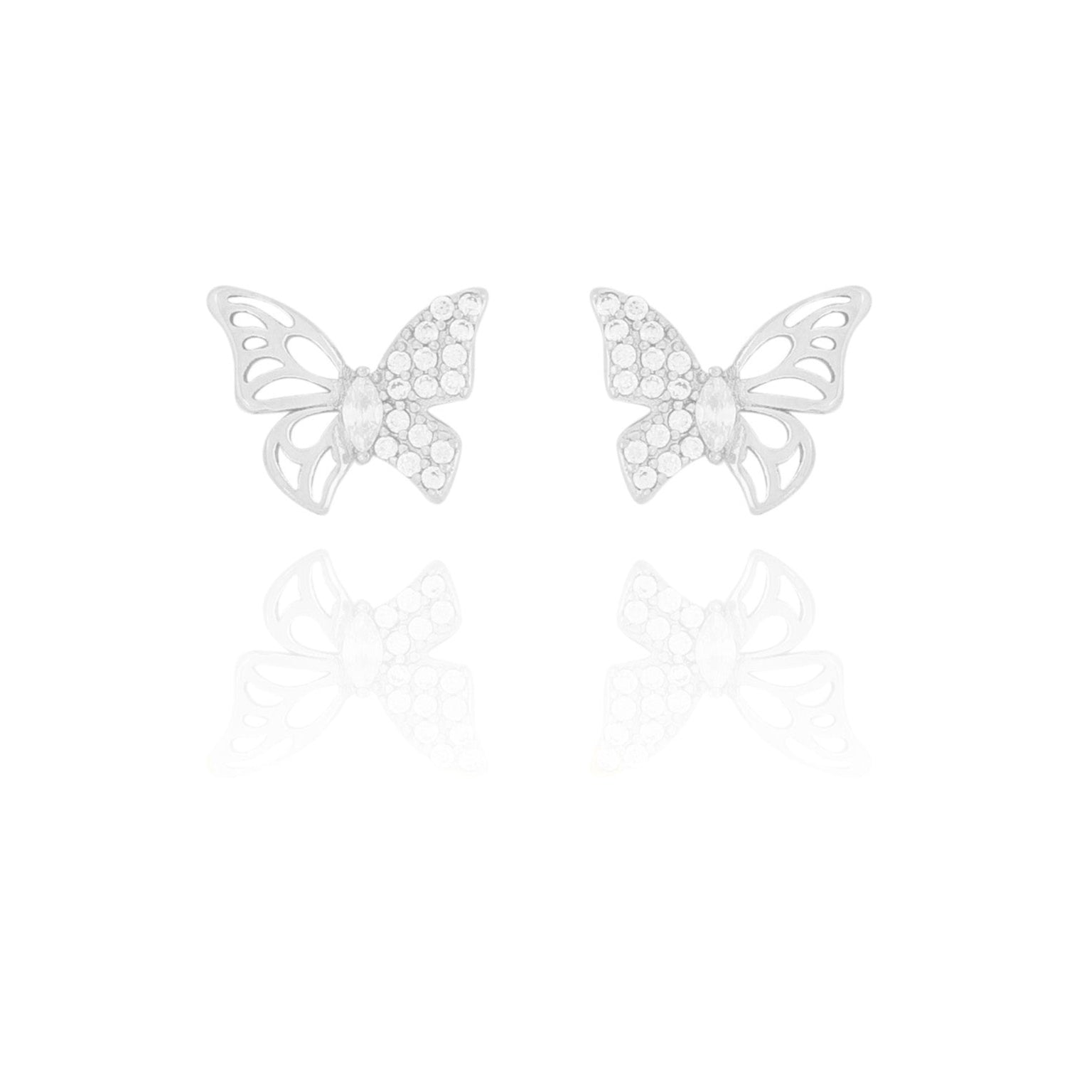 CZ Fashionable  Butterfly Earrings- S038