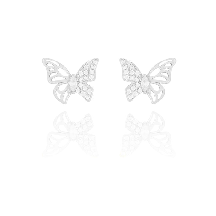 CZ Fashionable  Butterfly Earrings- S038
