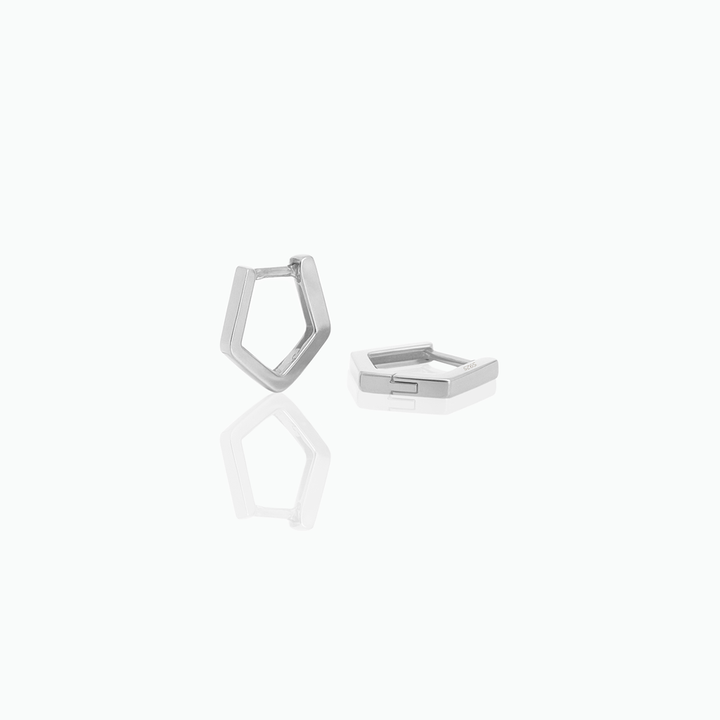 Small Geometric Huggie Earrings – Minimalist Everyday Jewelry Gift for Her- S087