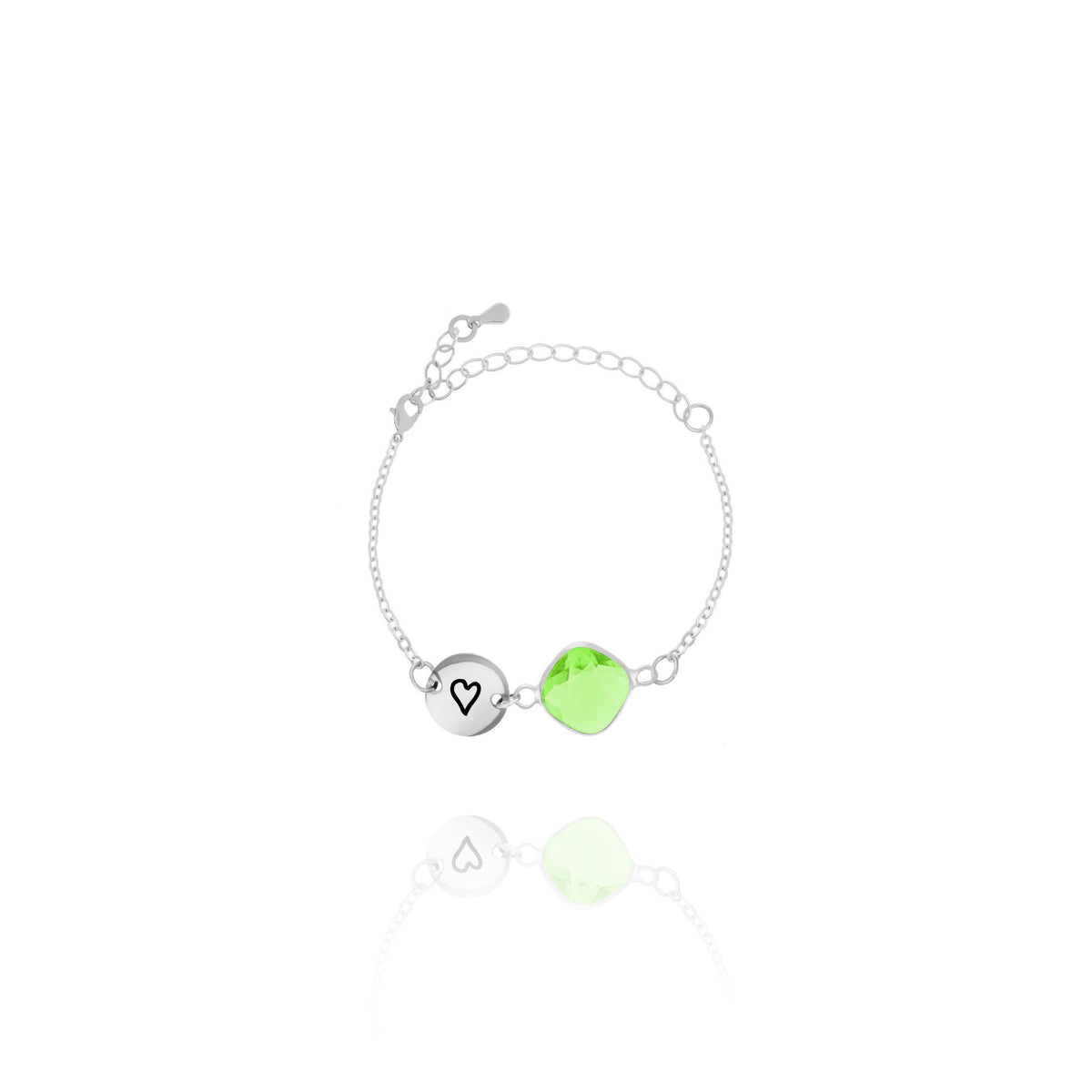 Birthstone & Initial Bracelet – Dainty Personalized Jewelry