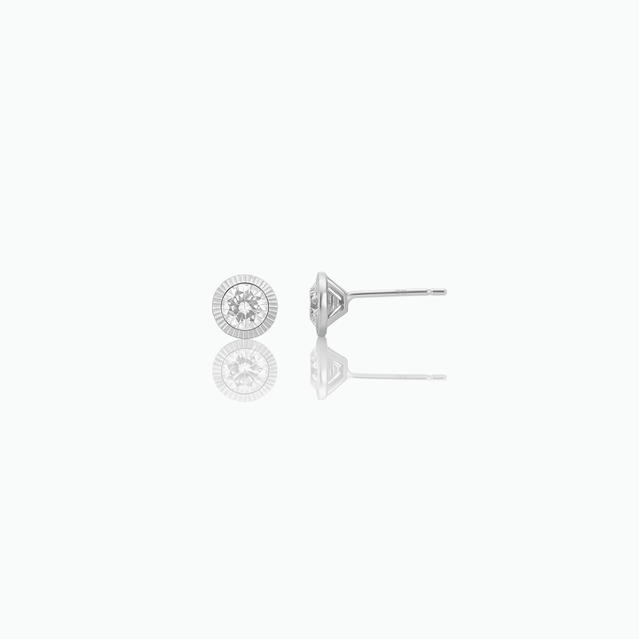 Stylish Dainty CZ Diamond Stud Earring- S071