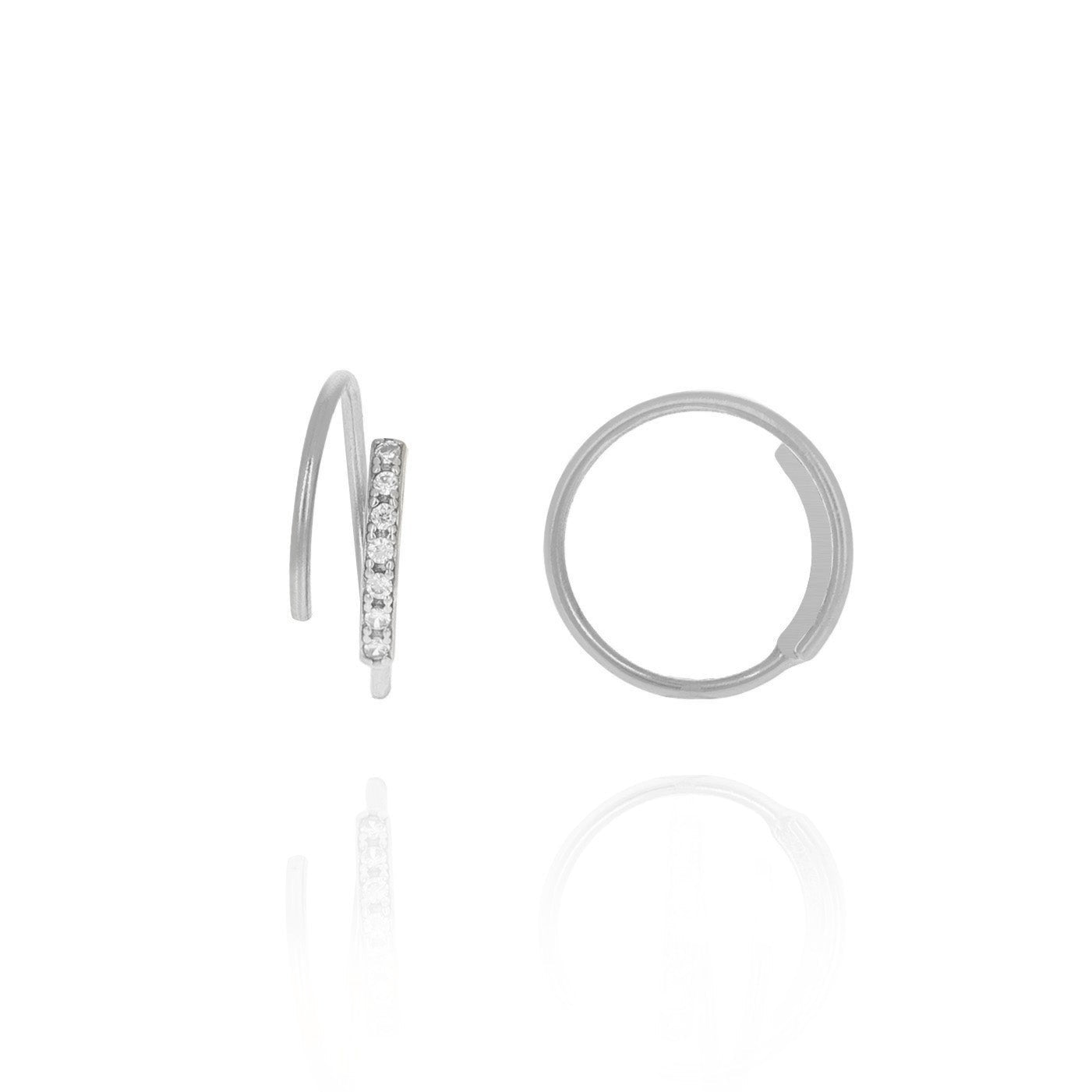Open Huggie Hoop Earrings- S128