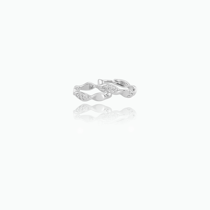 CZ Huggie Hoop Earrings – Dainty Sterling Silver Stackable Hoops | Gift for Her- S108
