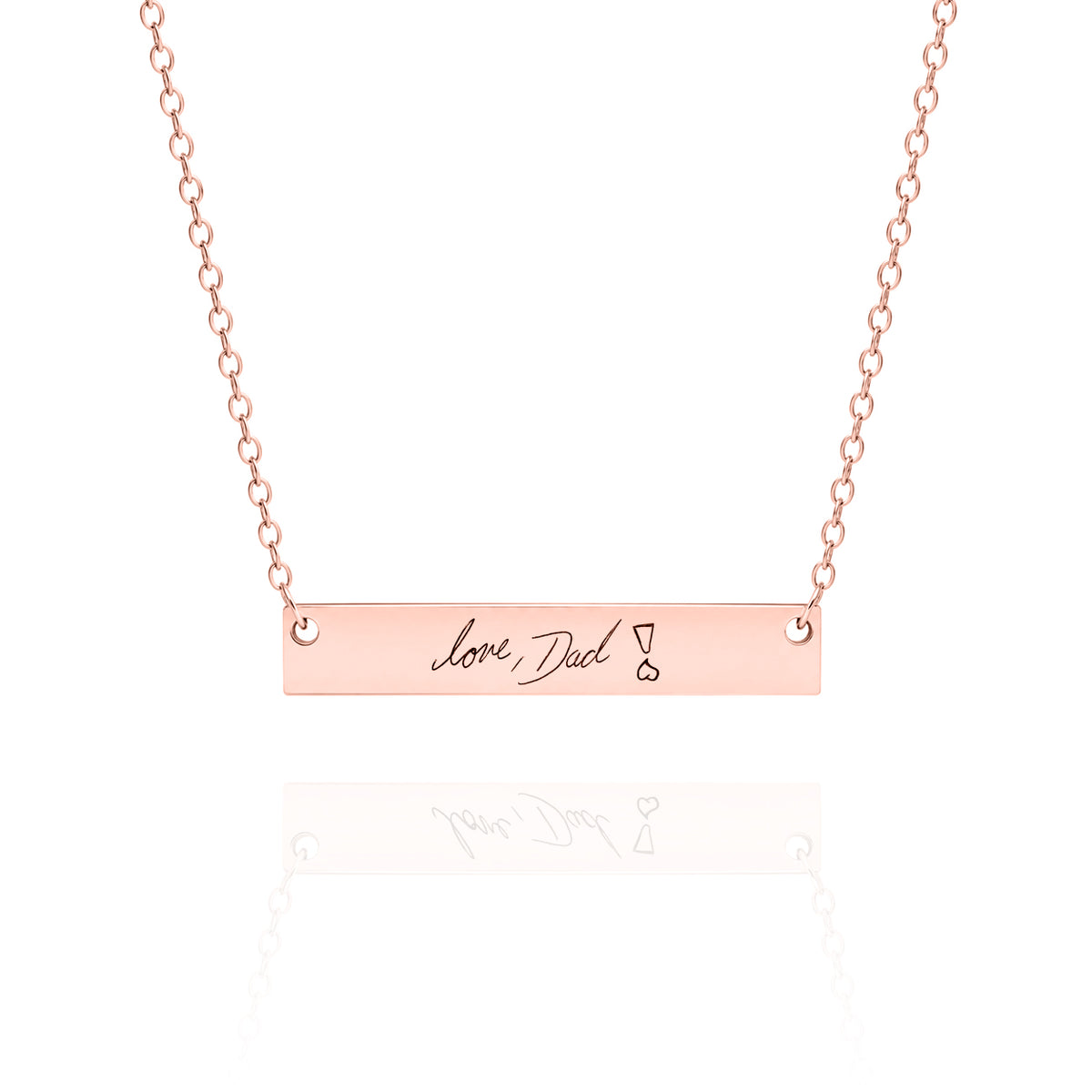 Handwriting Bar Necklace – Personalized Engraved Keepsake