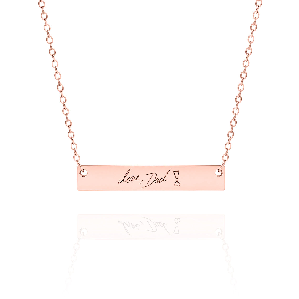 Handwriting Bar Necklace – Personalized Engraved Keepsake