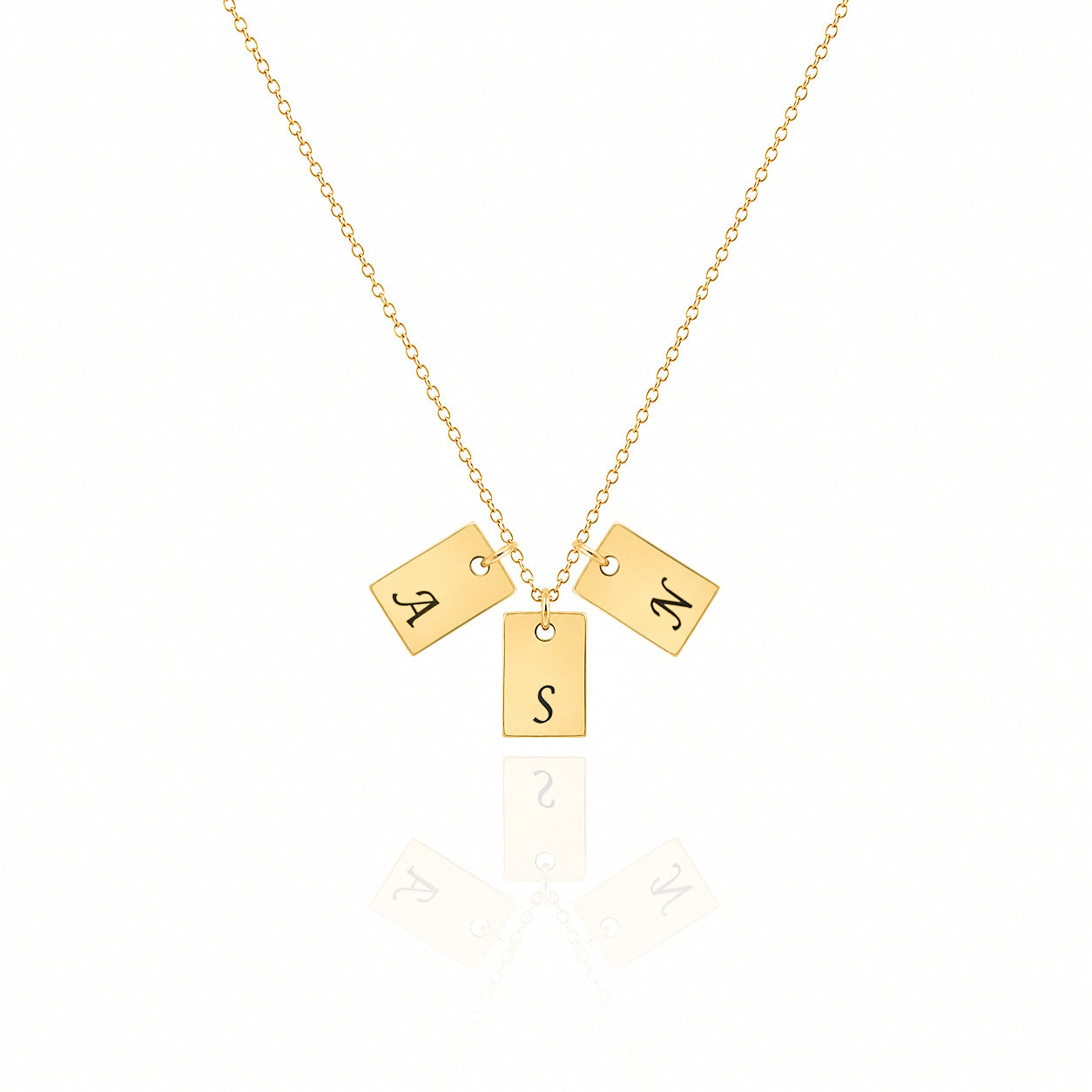 Initial Tag Necklace – Personalized Minimalist Jewelry